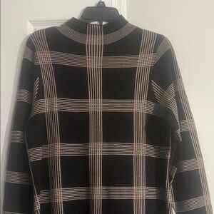 Black and Tan Plaid Long dress